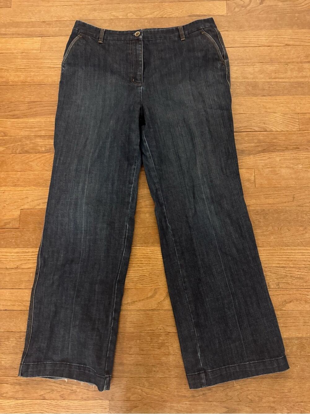Talbots Women's Dark Wash Straight Leg Jeans - Size 16
 b69